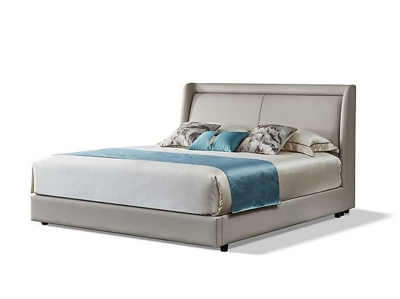JVmoebel Bett Schlafzimmer Polster 180x200cm Doppel Hotel Betten Leder Weiß günstig online kaufen