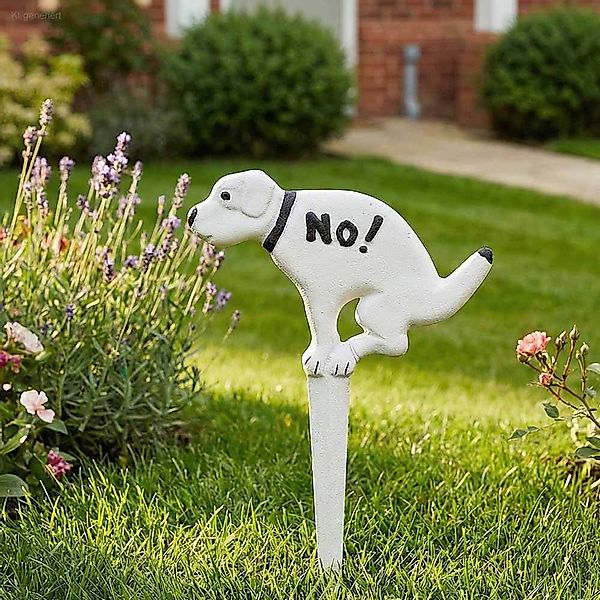 Hundehaufen Verboten Schild NO! Hundekot Verbotsschild Erdspieß Gusseisen W günstig online kaufen