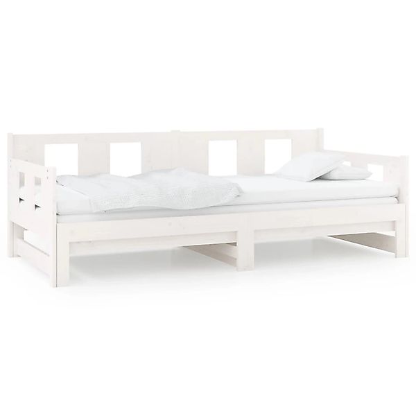 vidaXL Tagesbett Ausziehbar Weiß Massivholz Kiefer 2x(90x200) cm1279799 günstig online kaufen