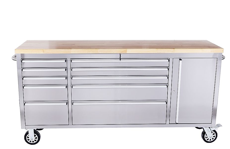 ONDIS24 Werkzeugwagen Werkstattwagen Edelstahl Werkbank mit günstig online kaufen