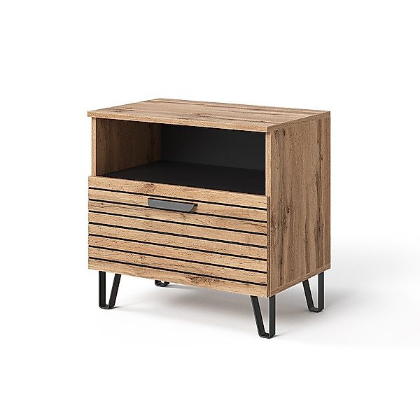 Vicco Nachtschrank Amber, Eiche Wotan, 60 günstig online kaufen