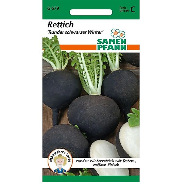 SAMEN PFANN Rettich Runder Schwarzer Winter günstig online kaufen