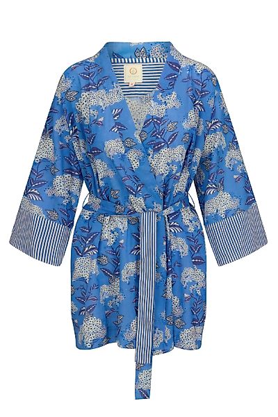 Pip Studio Nelly Flora Firenze Kimono Loungewear 3 40 blau günstig online kaufen