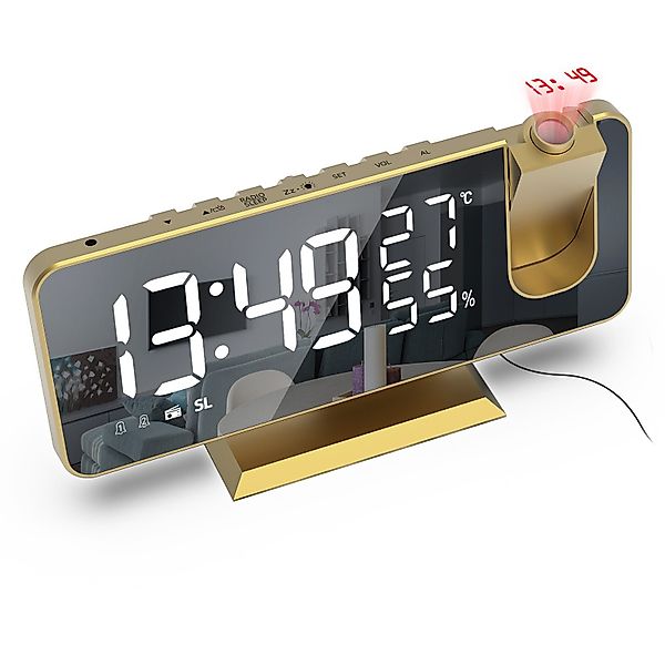 OKWISH Projektionswecker Digital Wecker Radiowecker Digitalwecker günstig online kaufen