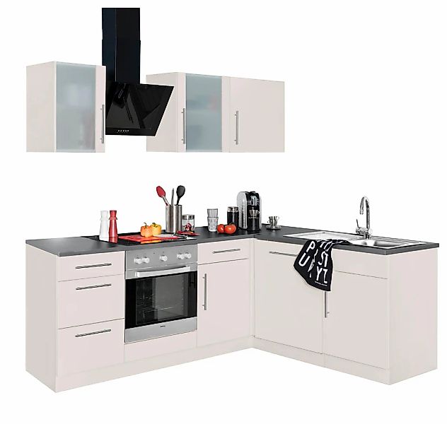 wiho Küchen Winkelküche "Cali, TOPSELLER" mit E-Geräten, Stellbreite 220 x günstig online kaufen