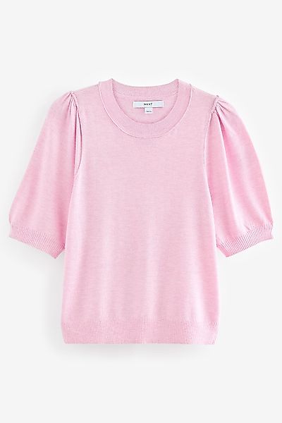 Next T-Shirt Kurzärmliges Strickoberteil mit Rundhals günstig online kaufen