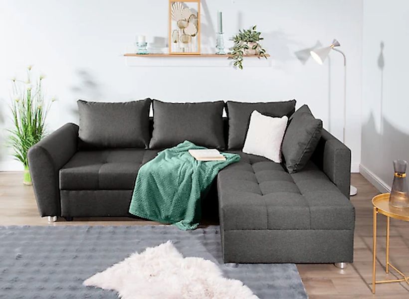 COLLECTION AB Ecksofa »Jana L-Form«, inkl. Bettfunktion,Bettkasten und Bonn günstig online kaufen
