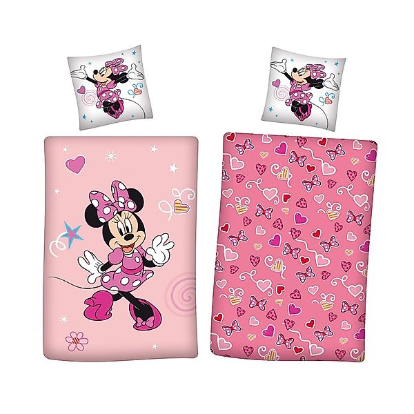 Familando Kinderbettwäsche Disney Minnie Maus 135x200 günstig online kaufen