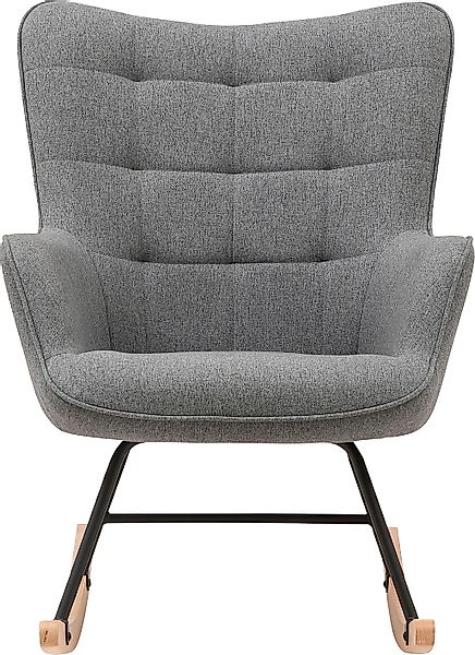 byLIVING Schaukelstuhl "Richie" () 1 Stk.moderne Metallbeine mit Holzkufe, günstig online kaufen