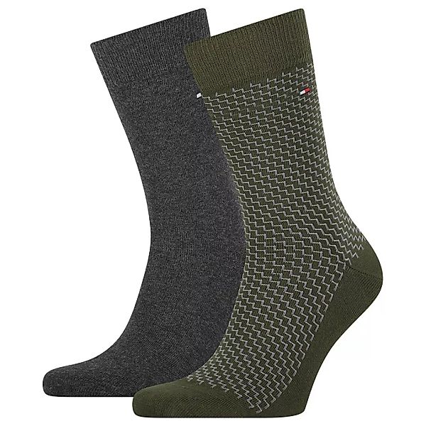 Tommy Hilfiger Seasonal Graphic Socken 2 Paare EU 39-42 Olive günstig online kaufen