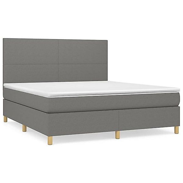 vidaXL Boxspringbett mit Matratze Dunkelgrau 160x200 cm Stoff1398366 günstig online kaufen