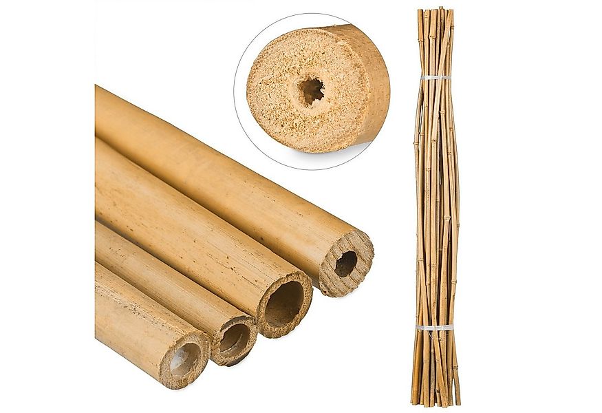 relaxdays Rankhilfe Bambusstäbe 150cm, natur günstig online kaufen