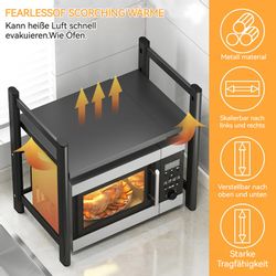 Rhein Beleuchtung Küchenregal Verstellbares Mikrowellenregal aus günstig online kaufen
