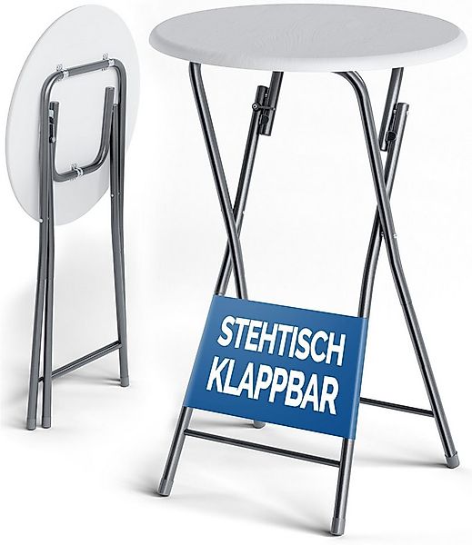 Casaria Stehtisch (1-St), Klappbar 110cm Hoch Rund Ø60cm Garten Camping Bis günstig online kaufen