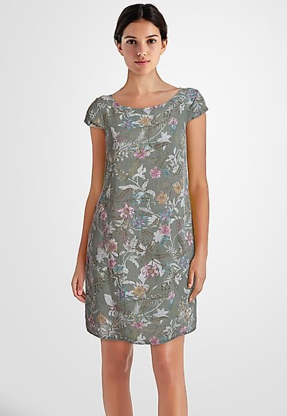 PEKIVESSA Sommerkleid Leinenkleid knielang kurzarm (Einzelartikel, günstig online kaufen