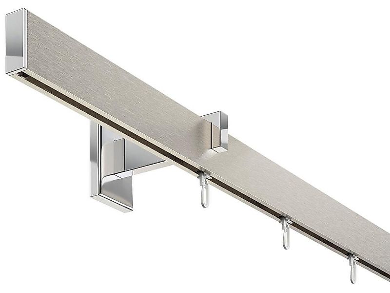DécoProfi Schienensystem Gardinenstange eckig SHORT 1-läufig, Wandträger, v günstig online kaufen