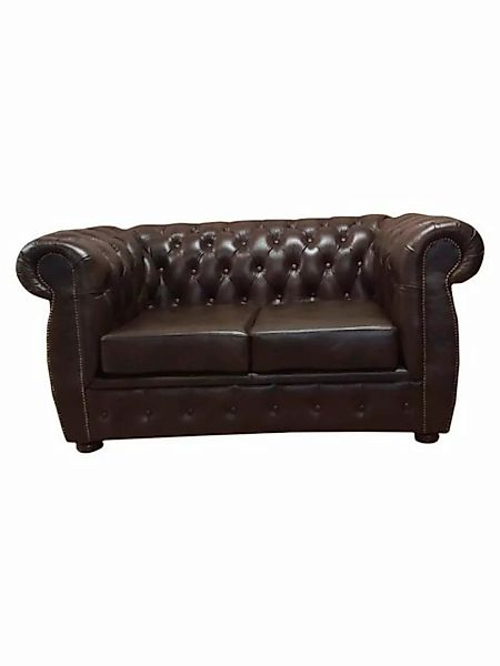 JVmoebel Chesterfield-Sofa Klassisches 2-Sitzer Sofa in Chesterfield braun günstig online kaufen