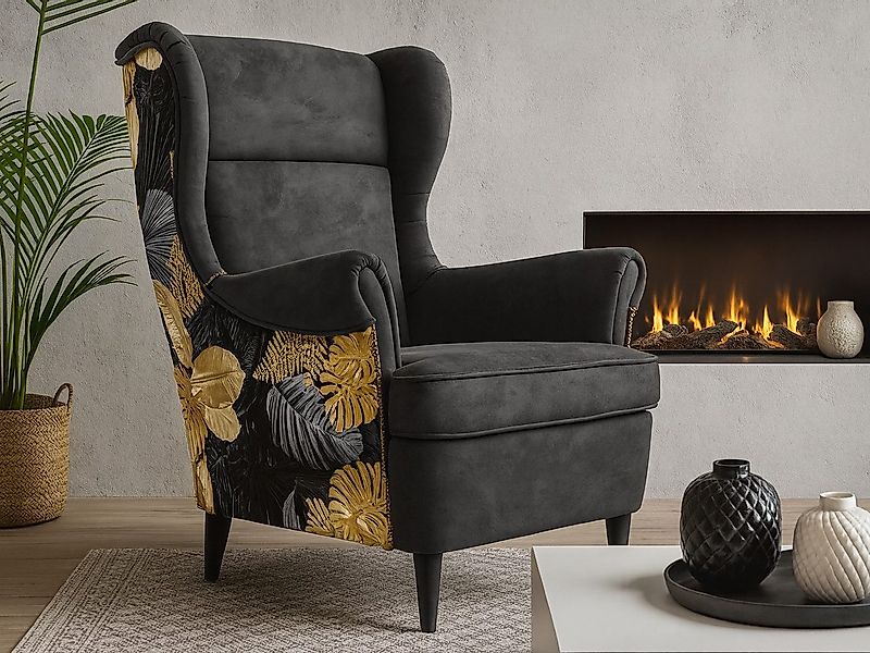 Beautysofa Ohrensessel Havana im skandinavischen Stil günstig online kaufen