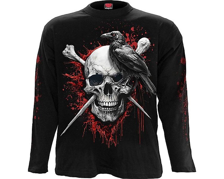 Spiral Print-Shirt Spiral Longsleeve Langarmshirt "Dead Raven" Herren Gothi günstig online kaufen
