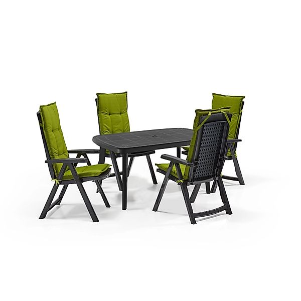 Shaf Garten-Essgruppe Milano 5-tlg. anthrazit, mit günstig online kaufen