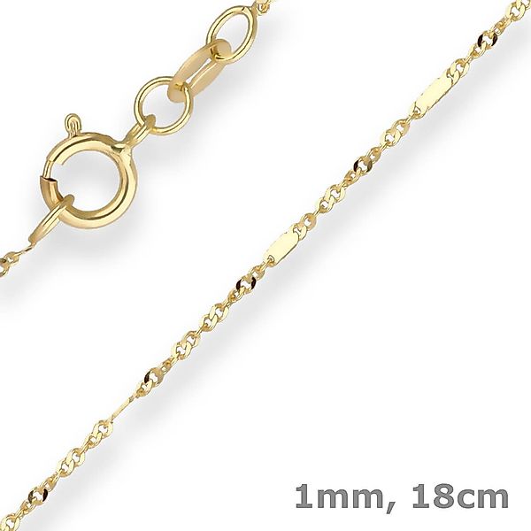 Schmuck Krone Goldarmband 1mm Armband Fantasiekette günstig online kaufen