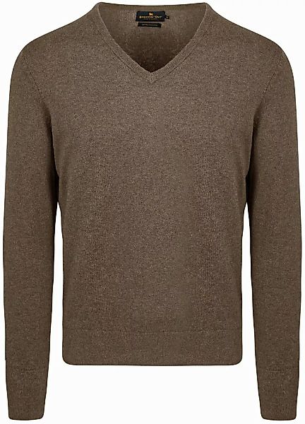 Steppin' Out Pullover Cotton Cashmere V-Ausschnitt Taupe Melange - Größe XL günstig online kaufen