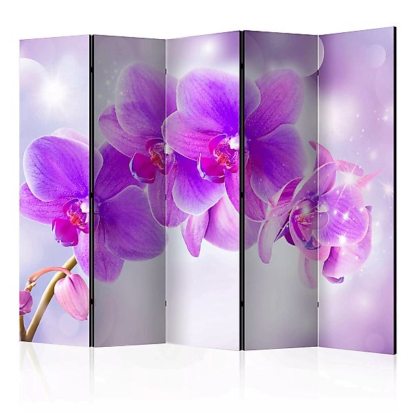 5-teiliges Paravent - Purple Orchids Ii [room Dividers] günstig online kaufen