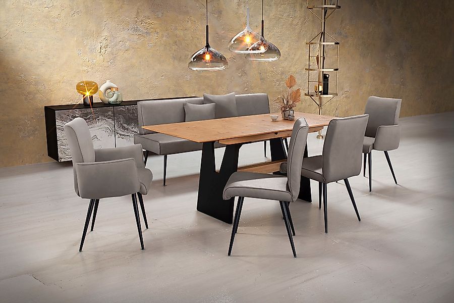 K+W Komfort & Wohnen Essgruppe »Giacomo I« 6 Stk. tlg. 2 Stühle und 2 Armle günstig online kaufen