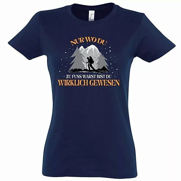 Youth Designz T-Shirt "Nur Wo Du Zu Fuß Warst, Bist Du Gewesen" Damen Shirt günstig online kaufen