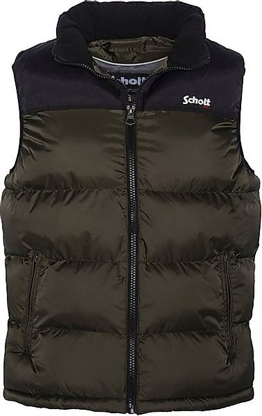 Schott NYC Steppweste mit dezenter Logostickerei günstig online kaufen