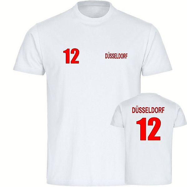 multifanshop T-Shirt Herren Düsseldorf - Trikot Nummer 12 - Männer günstig online kaufen