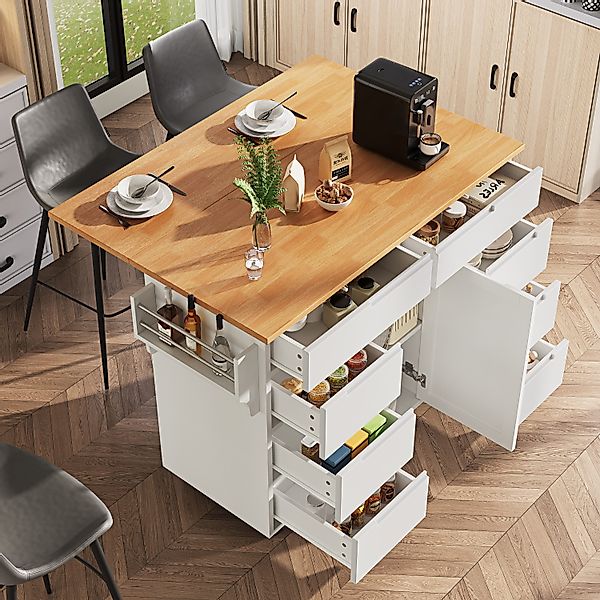 MODFU Küchenwagen Multifunktionale Kücheninsel,Küchewagen, (mit Ausziehbare günstig online kaufen