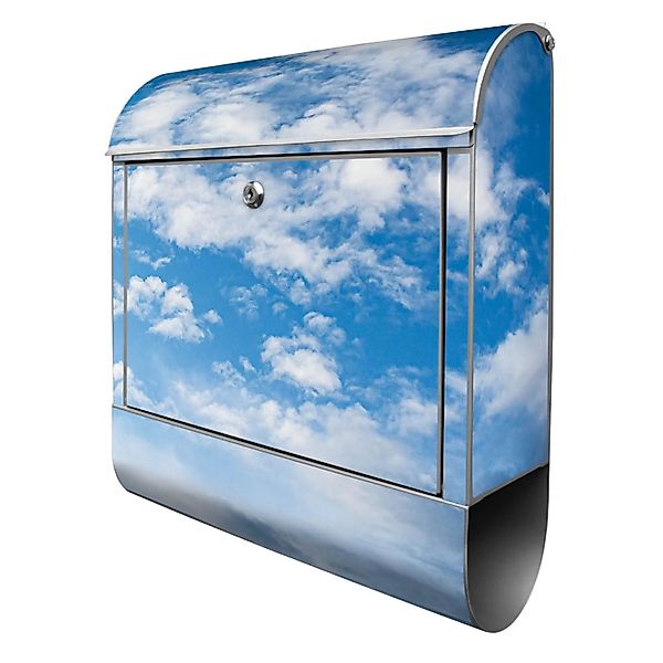 Banjado Design Briefkasten Silber Pulverbeschichtet 39x47x14cm 2 Schlüssel günstig online kaufen