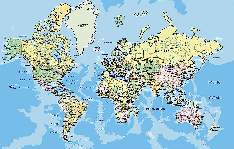 Papermoon Fototapete World Map, glatt günstig online kaufen