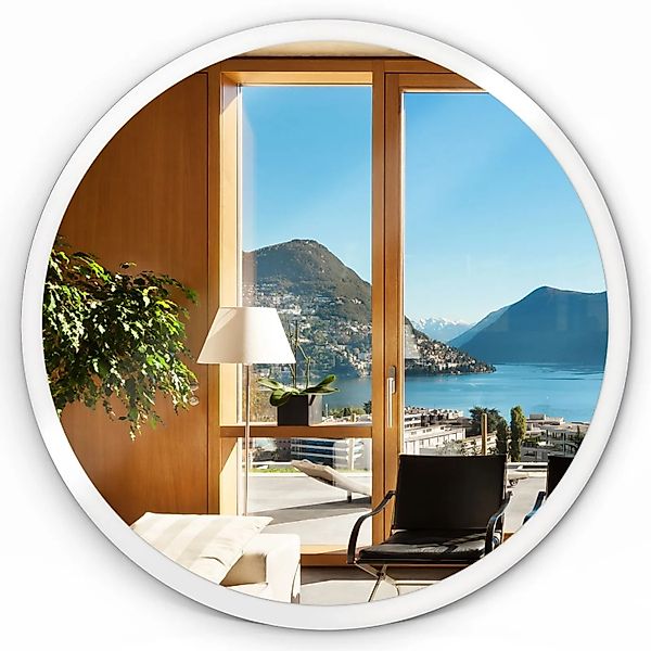 Tulup Spiegel mit Rahmen Runder Spiegel Mit Rahmen Badezimmer 40 cm Runder günstig online kaufen