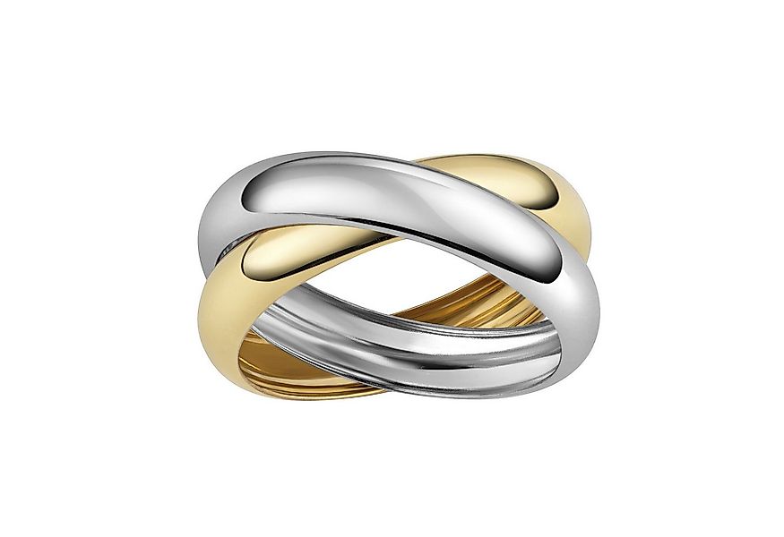 Fascination by Ellen K. Fingerring Gold 585 zweifarbig mit 2 beweglichen Ri günstig online kaufen