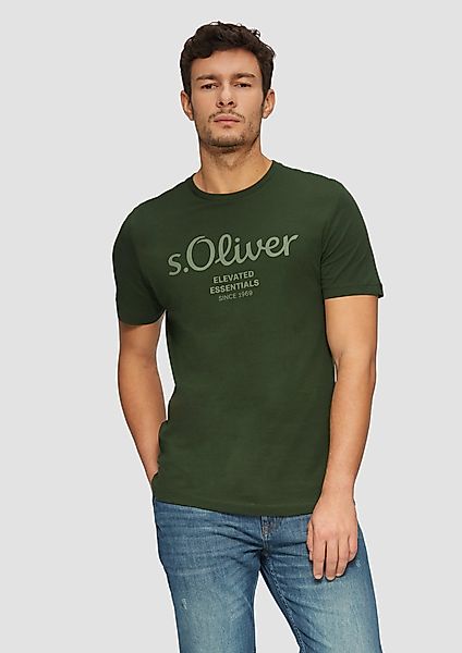 s.Oliver Kurzarmshirt T-Shirt mit Logo-Print Artwork günstig online kaufen