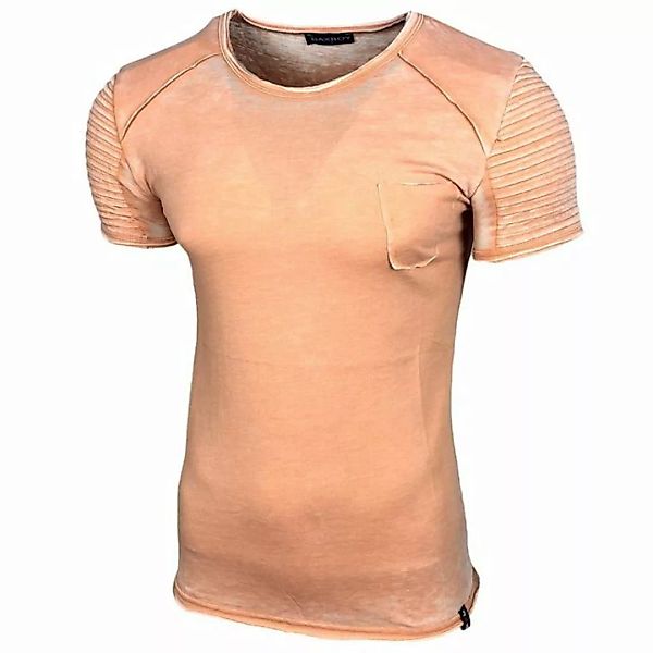Baxboy T-Shirt Baxboy Rundhalsshirt Kurzarmshirt mit Knopfleiste T-Shirt günstig online kaufen