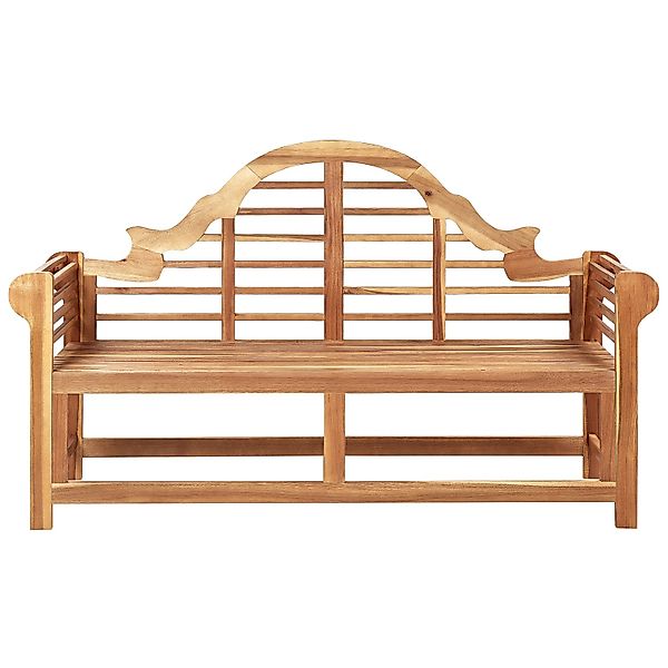 Beliani Gartenbank Heller Holzfarbton 60x196x108 günstig online kaufen