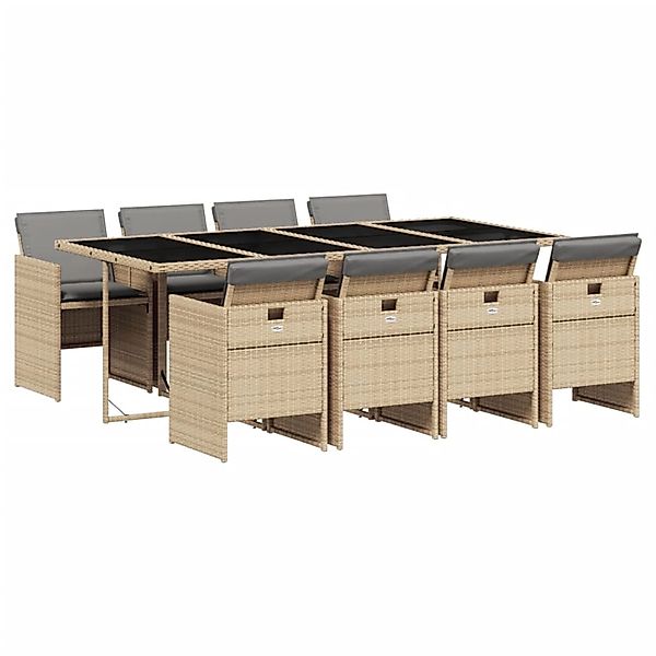 vidaXL Garten-Essgruppe 9-tlg. Garten-Essgruppe mit Kissen günstig online kaufen