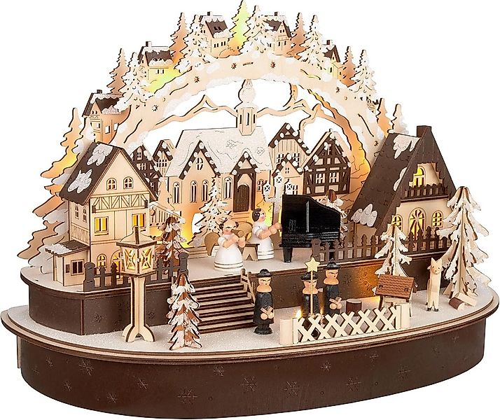 BRUBAKER LED Lichterbogen 3D Schwibbogen - Das große Konzert im Weihnachtsd günstig online kaufen