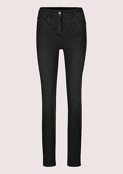MADELEINE Regular-fit-Jeans "Jeans Slim Fit Denim mit Strass" günstig online kaufen