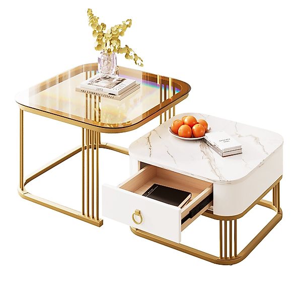 Refined Living Couchtisch Stapelbarer Couchtisch Wohnzimmertisch günstig online kaufen