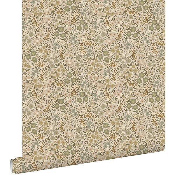 ESTAhome Tapete Blumen Olivgrün 50 X 900 Cm 131457 günstig online kaufen