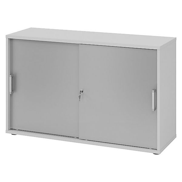 bümö Aktenschrank office Schiebetürenschrank Dekor: Grau/Silber - Griffe: C günstig online kaufen