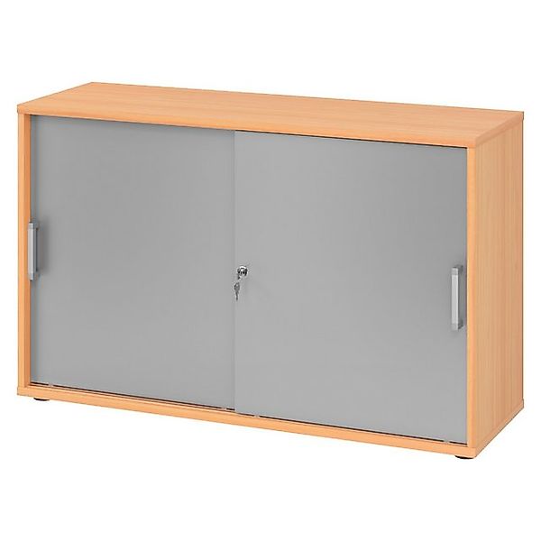bümö Aktenschrank office Schiebetürenschrank Dekor: Buche/Silber - Griffe: günstig online kaufen