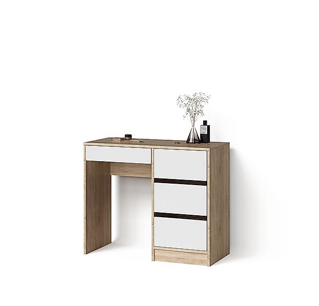 Livinity® Schminktisch Imola, Sonoma/Weiß, mit 4 Schubladen (1-St) günstig online kaufen