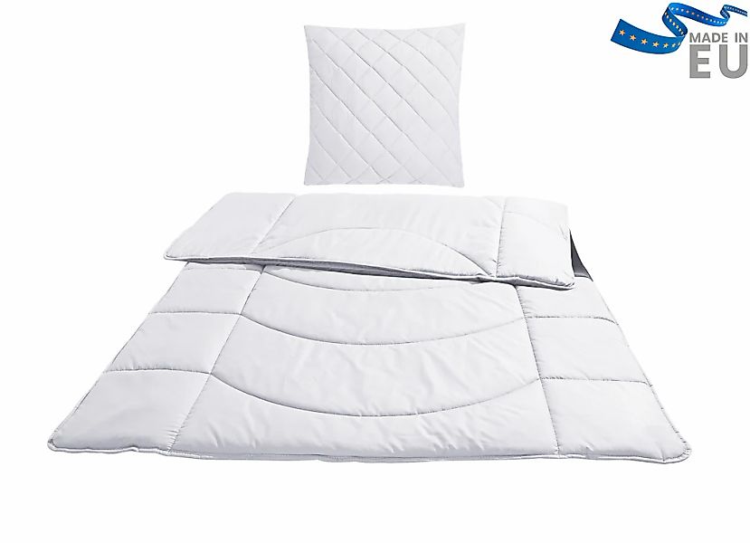 my home Steppbett + Kopfkissen "Microlux, Bettdecke 135x200 cm, 155x220 cm" günstig online kaufen