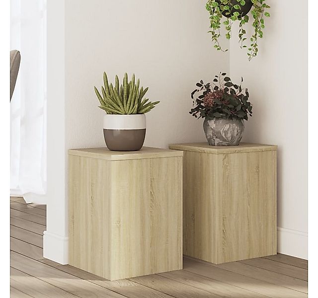 vidaXL Rankhilfe, Pflanzenständer 2 Stk. Sonoma-Eiche 25x25x35 cm Holzwerks günstig online kaufen