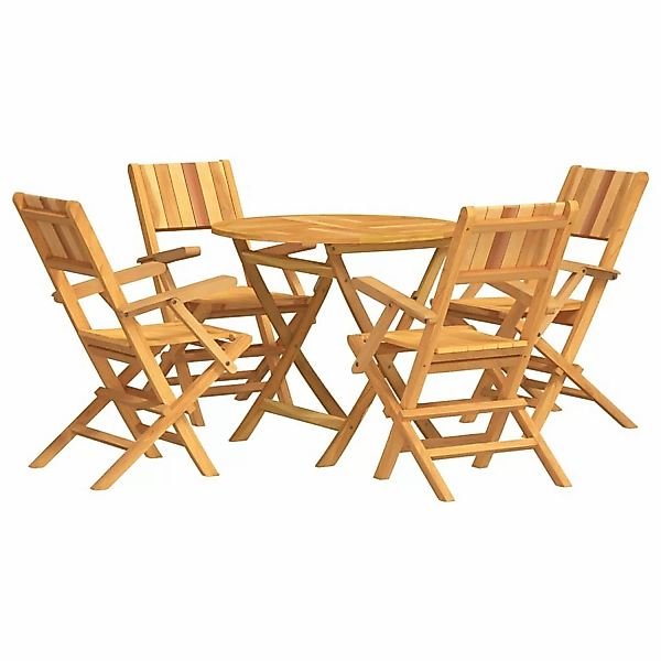 Vidaxl 5-tlg. Garten-essgruppe Massivholz Teak günstig online kaufen